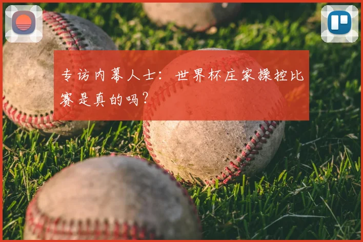 专访内幕人士：世界杯庄家操控比赛是真的吗？